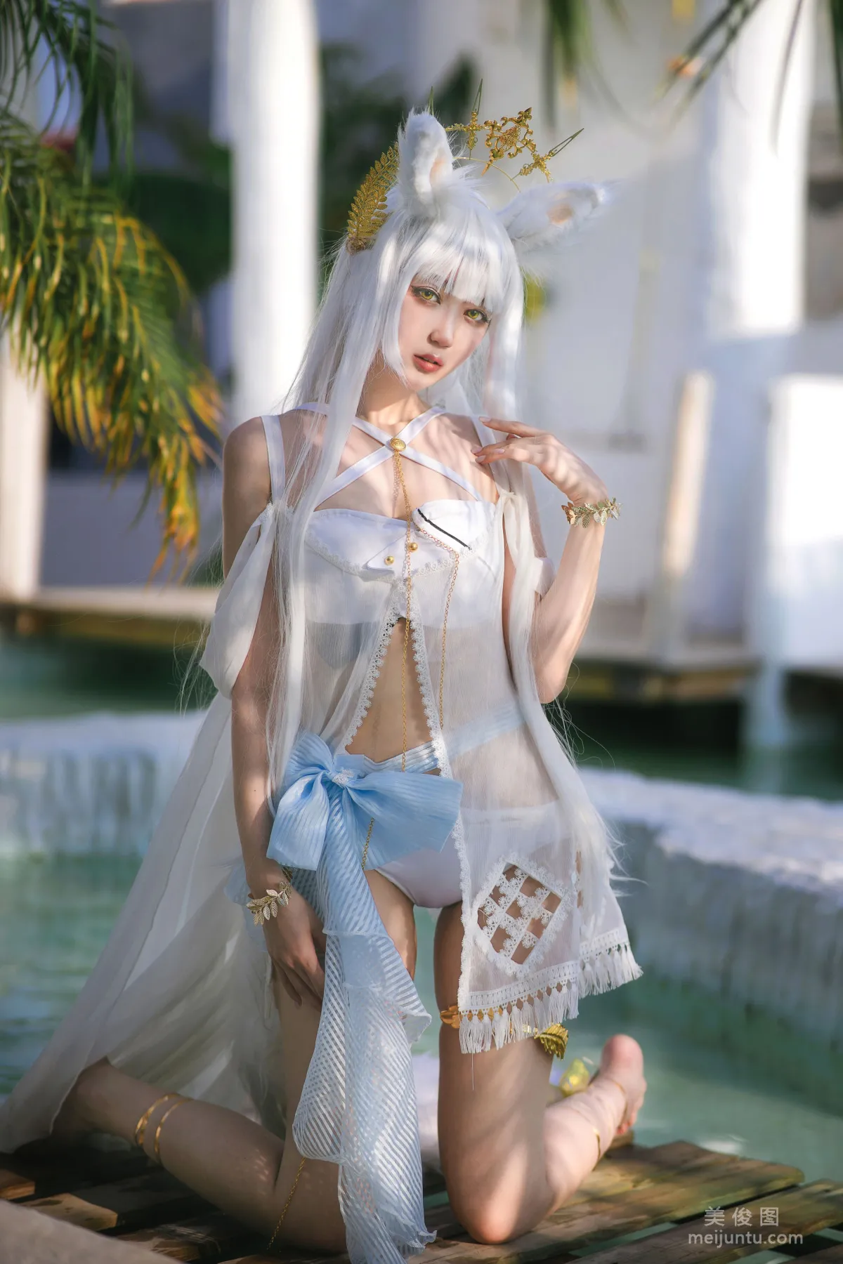 [COS Welfare] Zhouji Shike Aitu Tu - Platinum Swimsuit photo 21