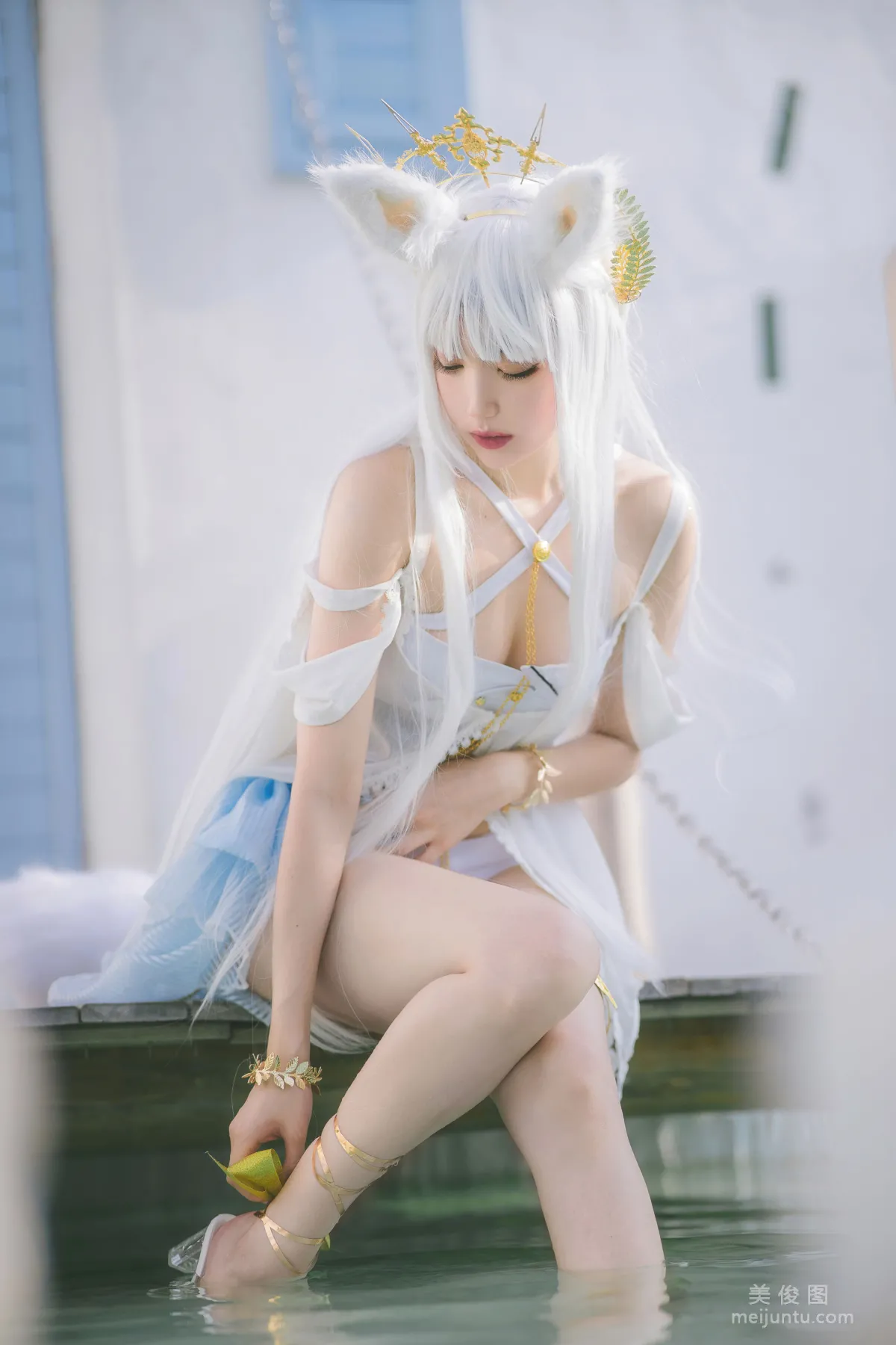 [COS Welfare] Zhouji Shike Aitu Tu - Platinum Swimsuit photo 10