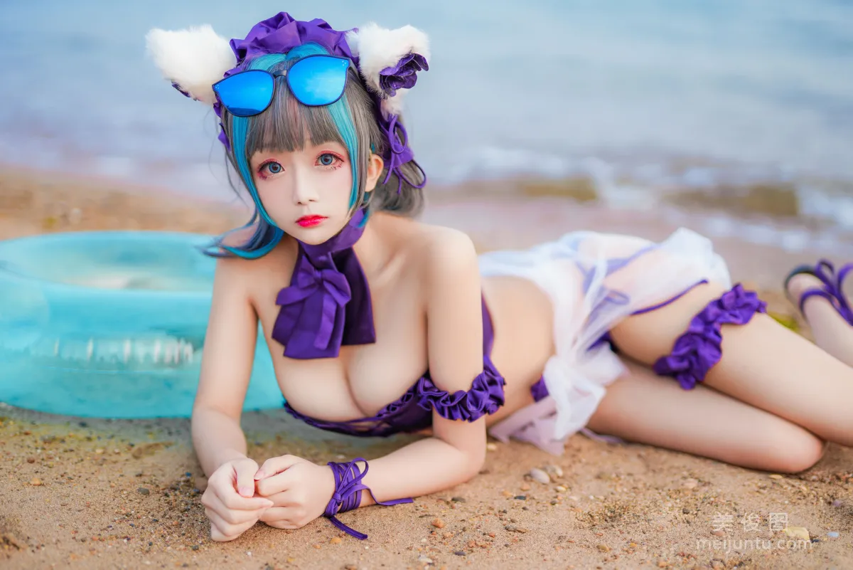 [COS Bonus] Ri Naijiao - Cheshire Cat Swimsuit photo 27