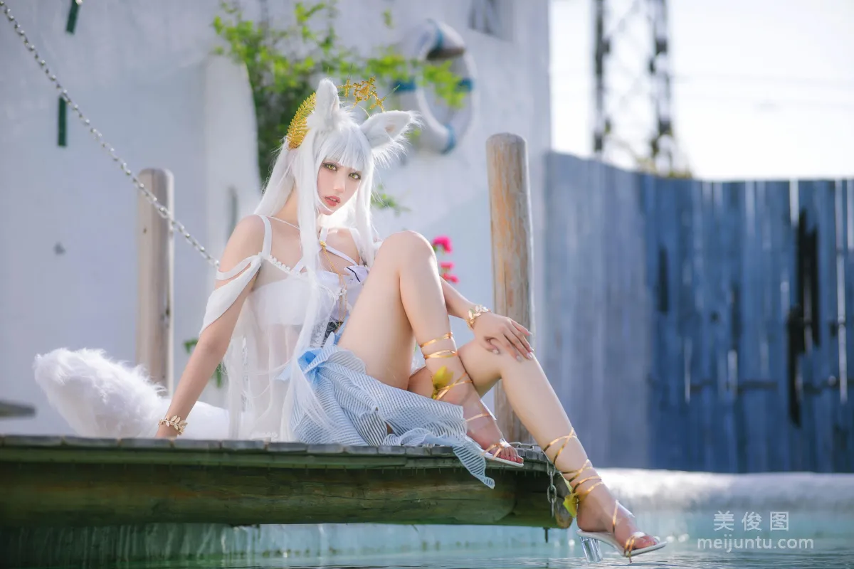 [COS Welfare] Zhouji Shike Aitu Tu - Platinum Swimsuit photo 7