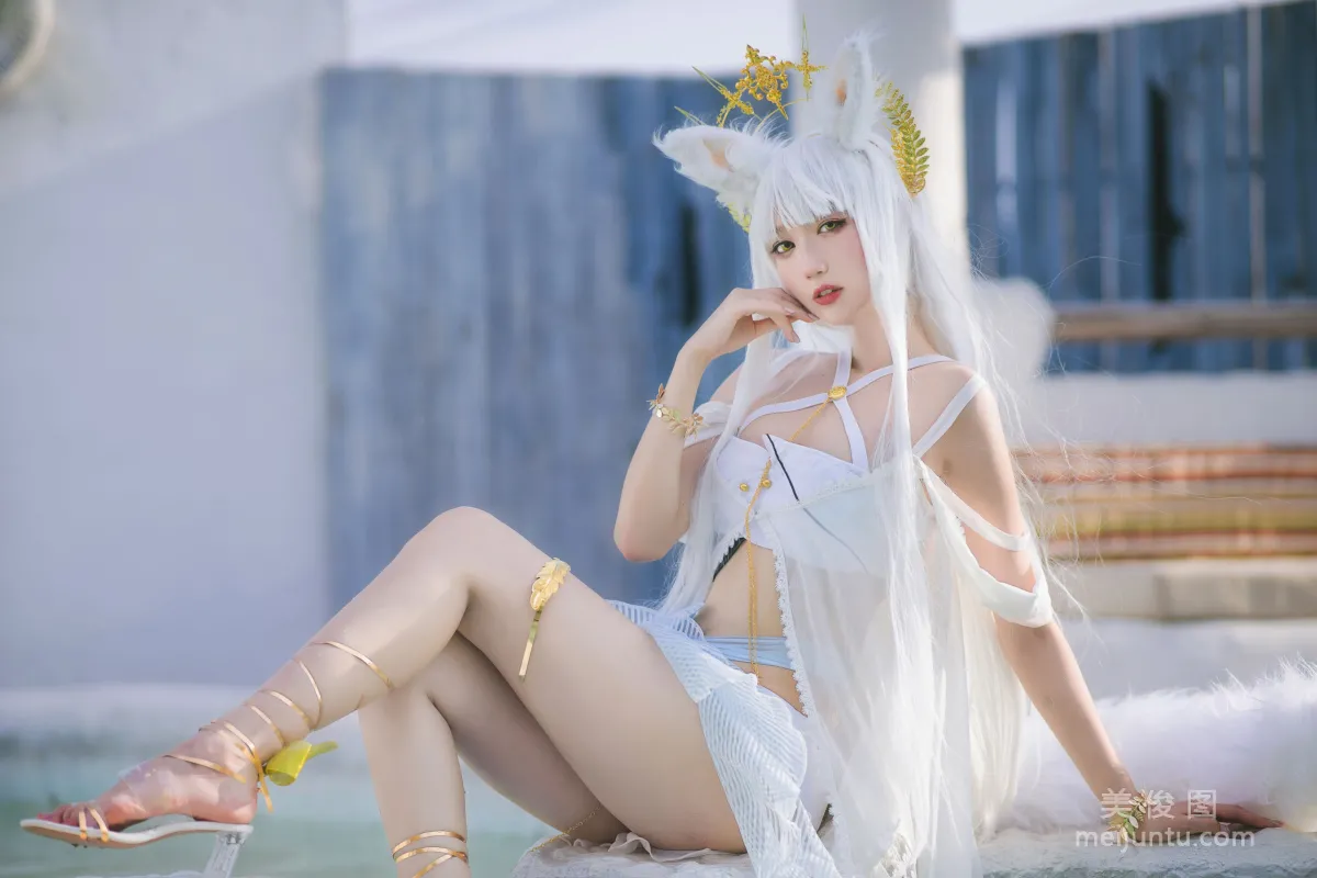 [COS Welfare] Zhouji Shike Aitu Tu - Platinum Swimsuit photo 13
