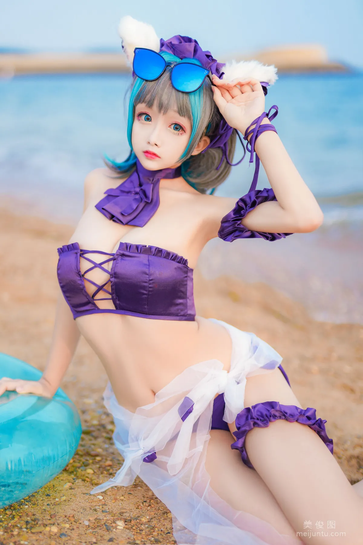 [COS Bonus] Ri Naijiao - Cheshire Cat Swimsuit photo 21