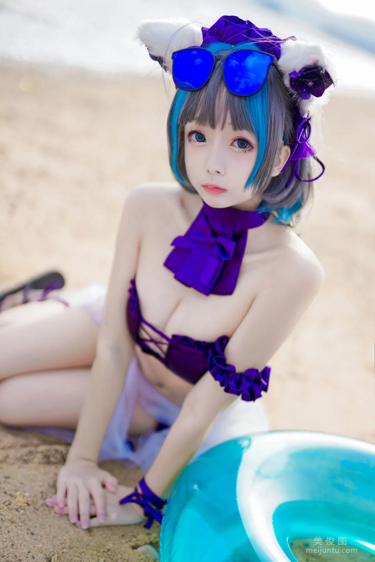 [COS Bonus] Ri Naijiao - Cheshire Cat Swimsuit photo 6