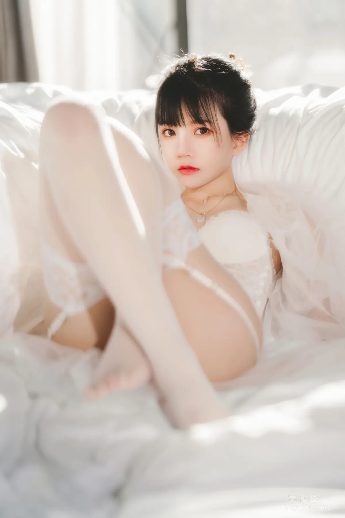 [COS福利] 桜桃喵 - 白纱糖023