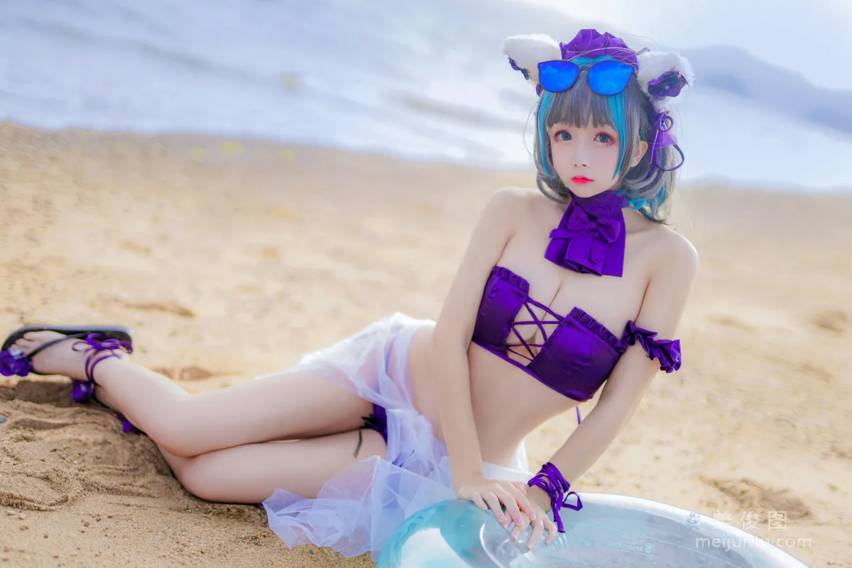 [COS Bonus] Ri Naijiao - Cheshire Cat Swimsuit photo 3