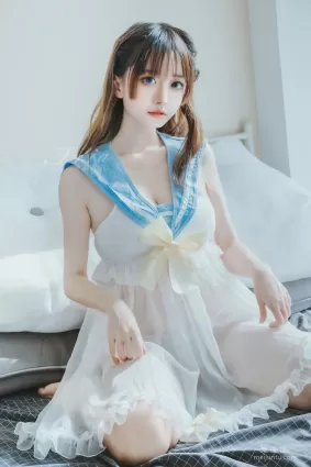 [COS福利] 神本無尾_Aria - 藍色睡裙