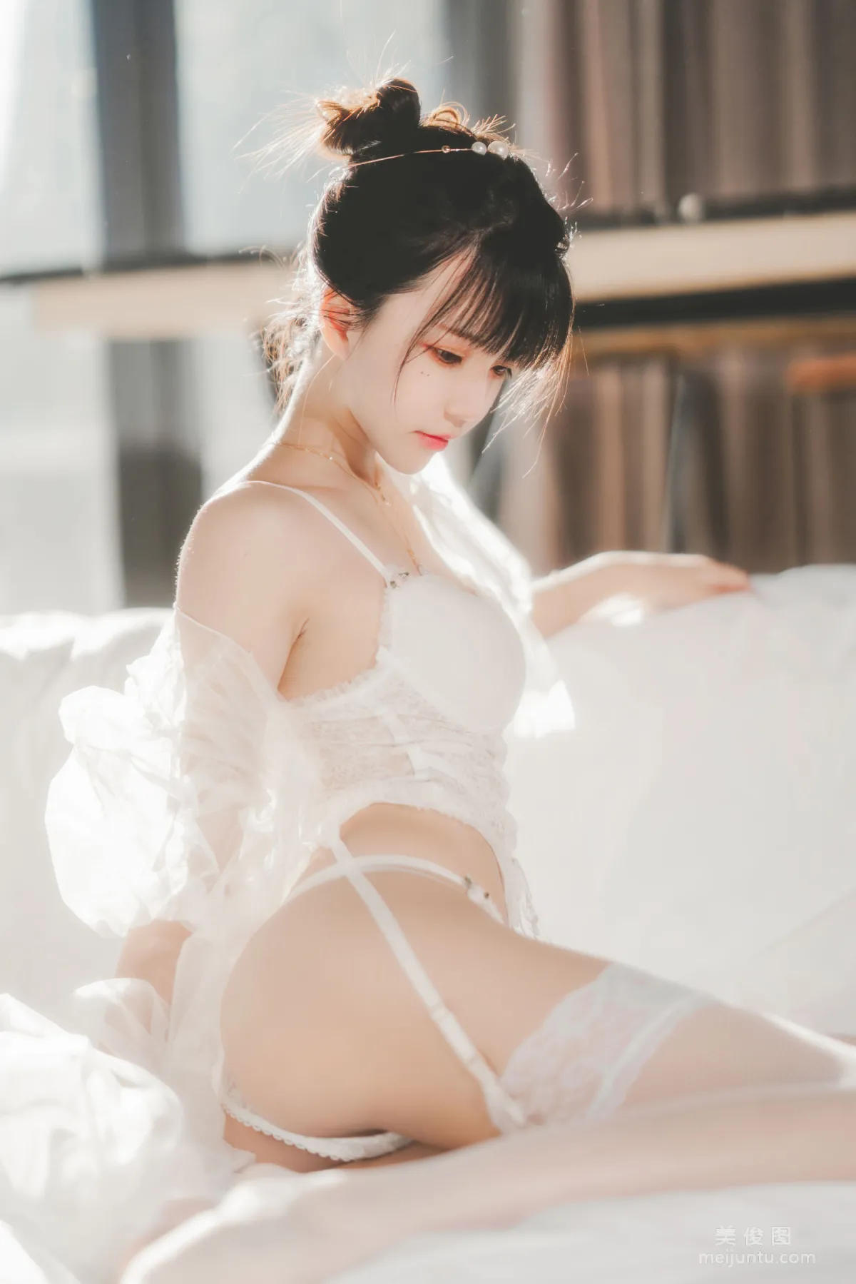 [COS福利] 桜桃喵 - 白纱糖025
