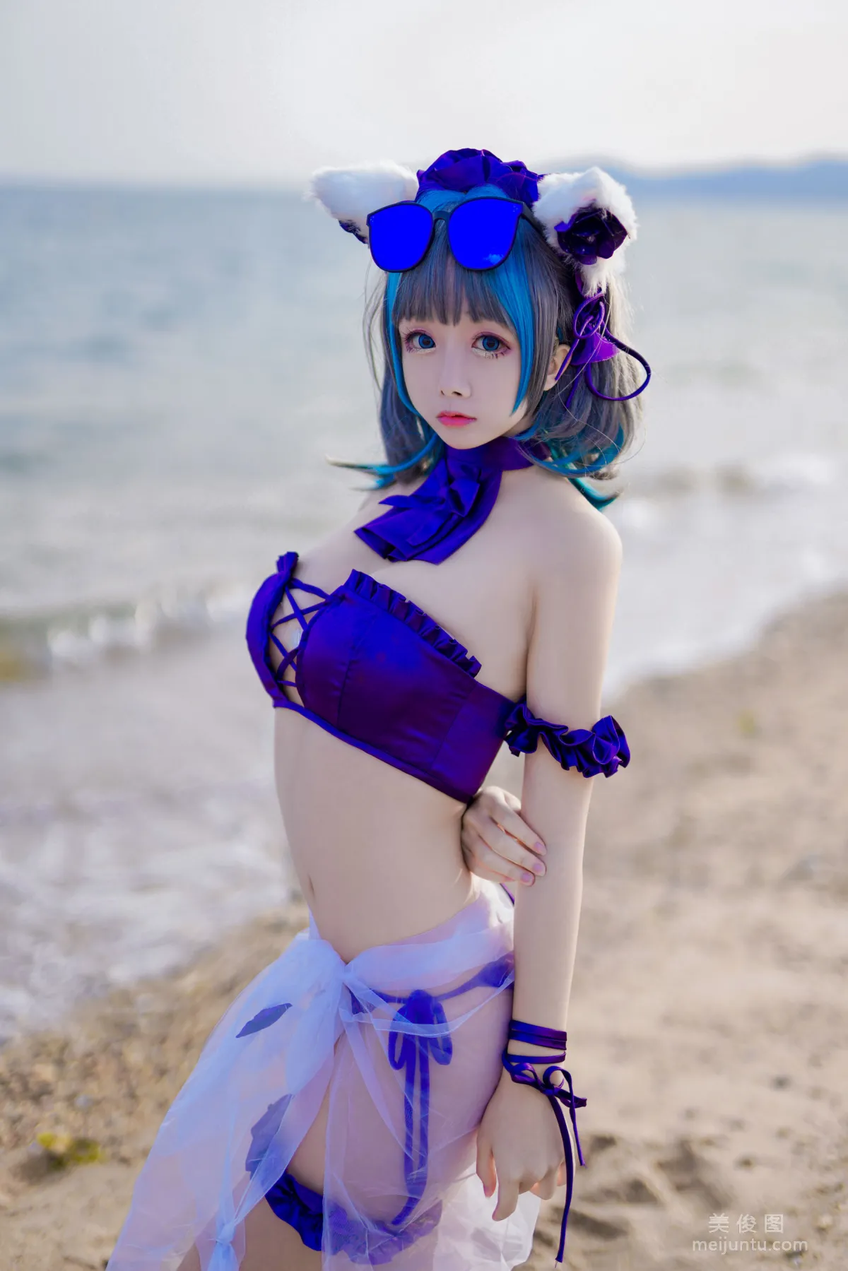 [COS Bonus] Ri Naijiao - Cheshire Cat Swimsuit photo 16