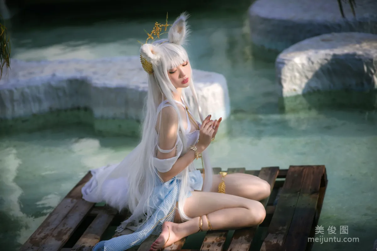 [COS Welfare] Zhouji Shike Aitu Tu - Platinum Swimsuit photo 18
