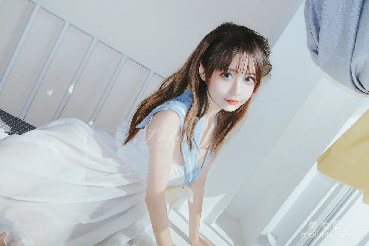 [COS福利] 神本无尾_Aria - 蓝色睡裙2
