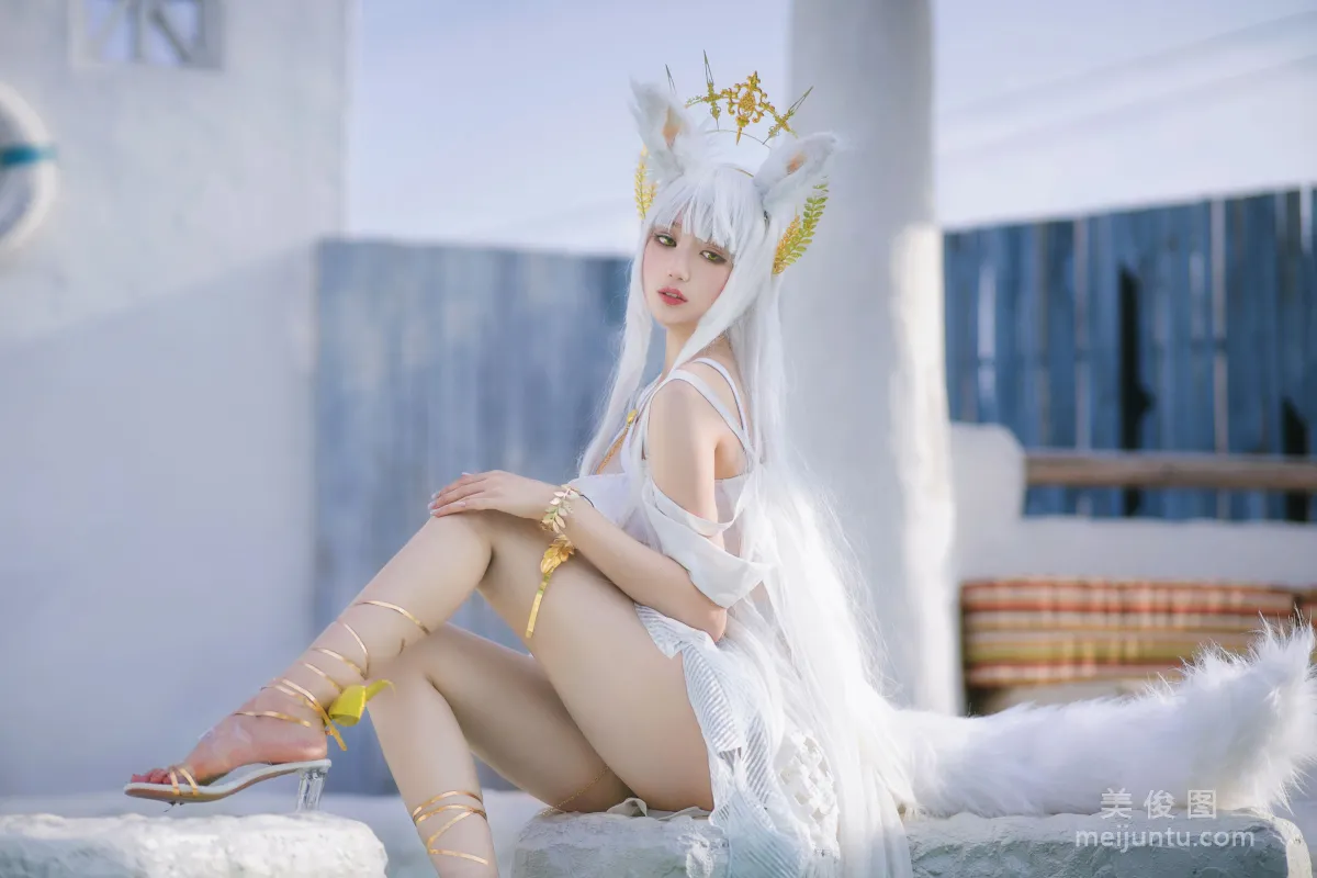 [COS Welfare] Zhouji Shike Aitu Tu - Platinum Swimsuit photo 14