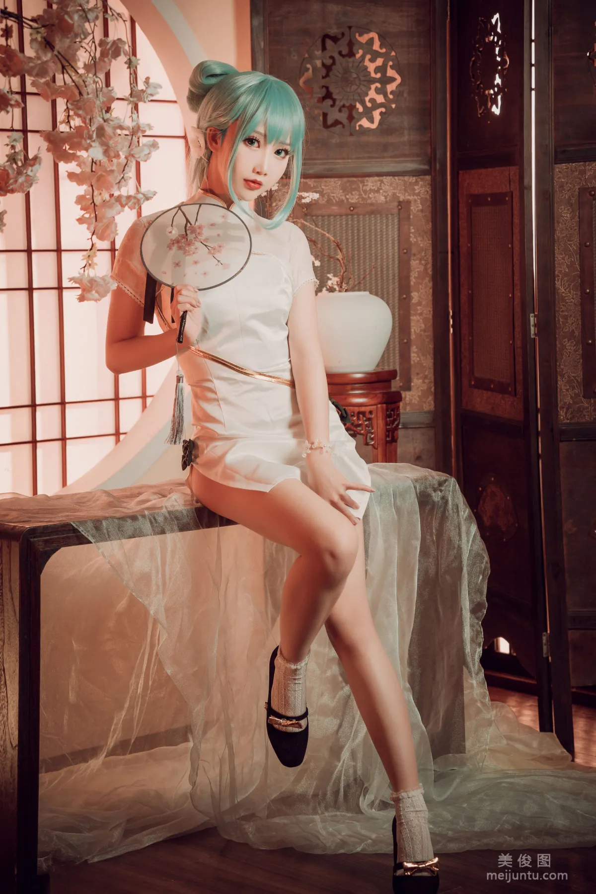 可爱人气Coser面饼仙儿 - 初音旗袍 写真套图3