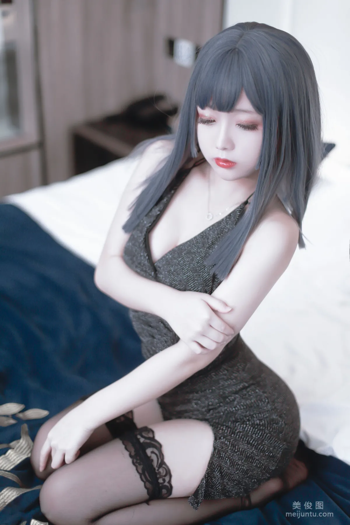 Cosplay Ri Naijiao - Black Dress Photo Set photo 38
