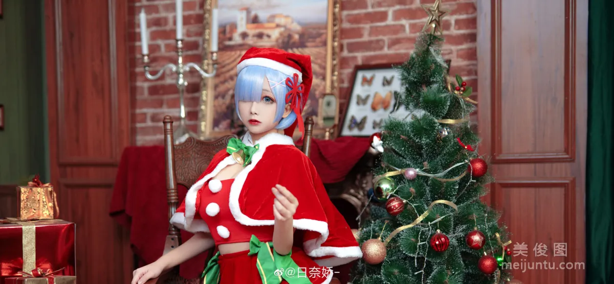 [Cosplay Collection] Ri Naijiao - Rem Christmas Photo Set photo 2
