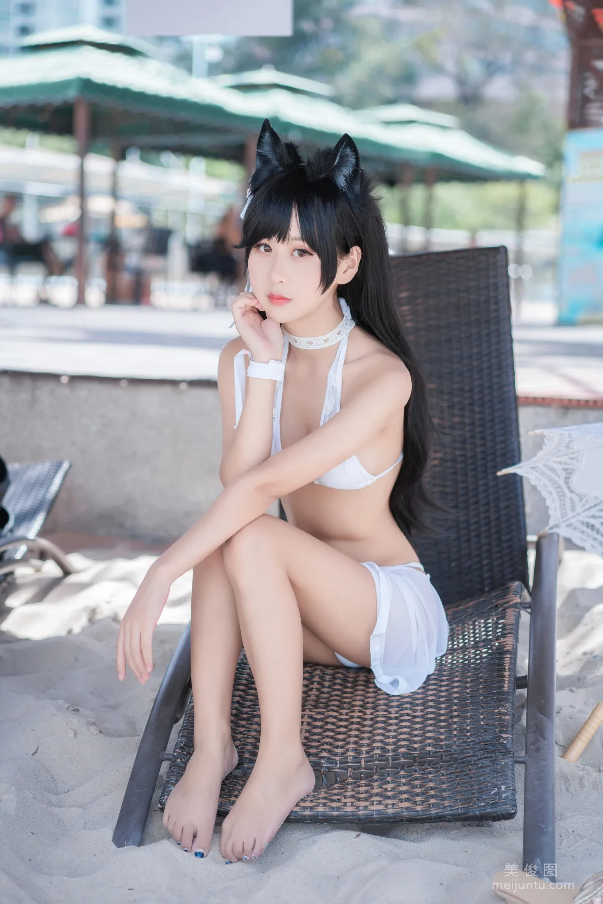 Sunshine Pretty Girl Mengyaer o0 - Atago Swimsuit Photo Set photo 5