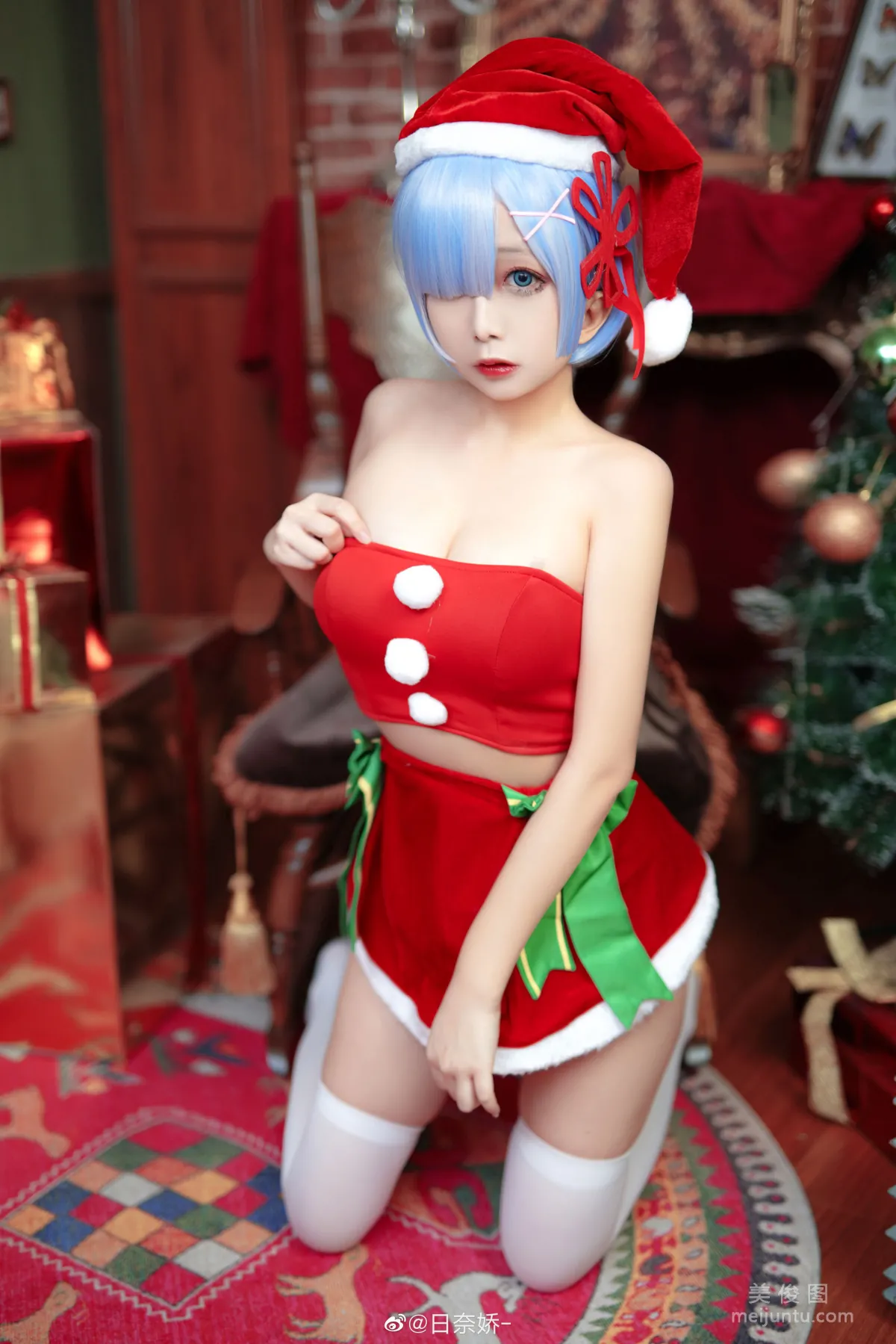 [Cosplay Collection] Ri Naijiao - Rem Christmas Photo Set photo 8