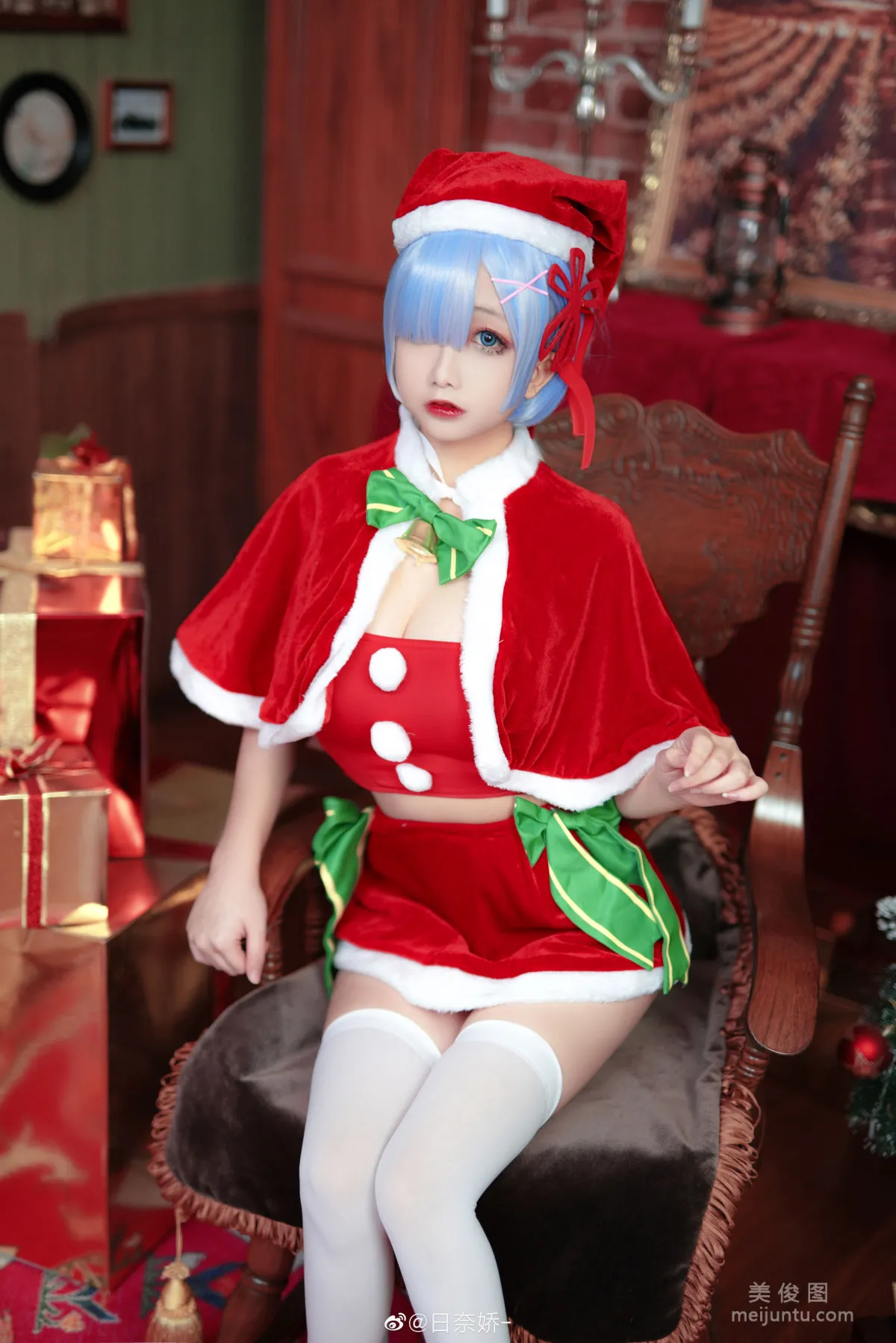 [Cosplay Collection] Ri Naijiao - Rem Christmas Photo Set photo 4