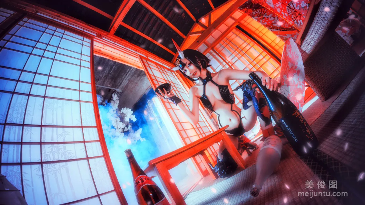 COS少女星野咪兔 - 酒吞童子 寫真套圖 24