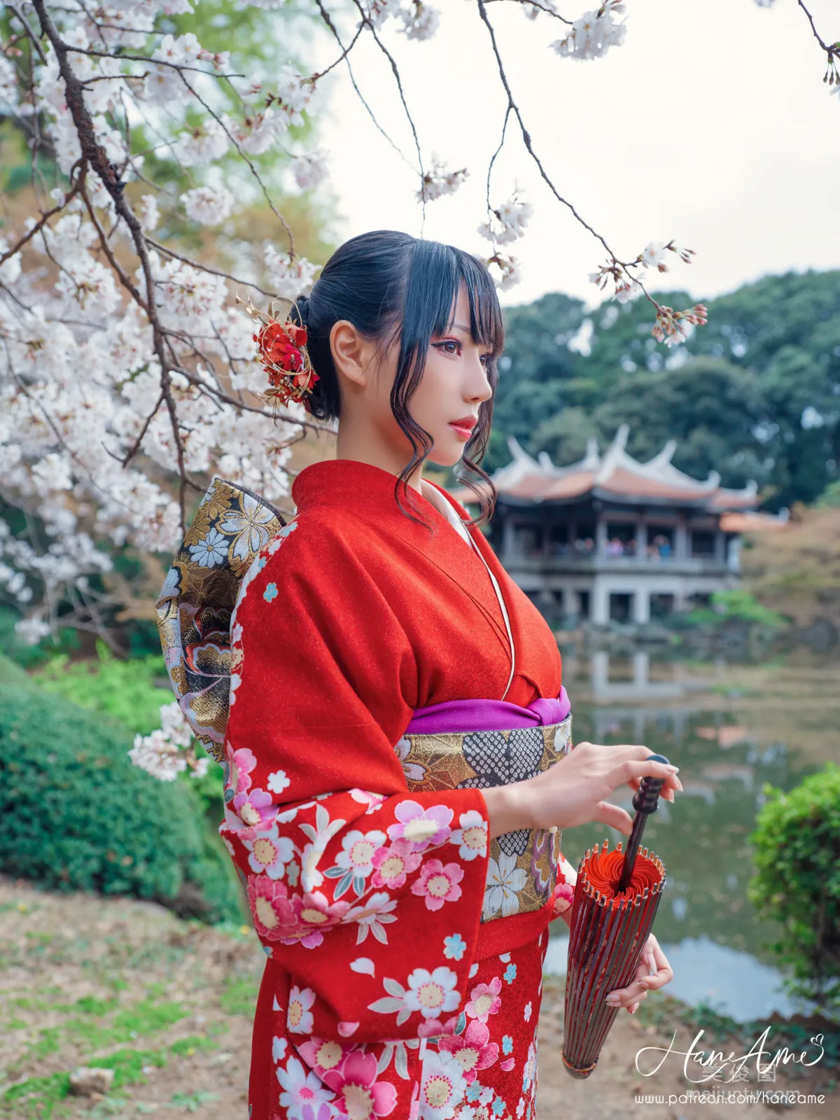 [COS Benefits] Hane Ame Yubo - Crimson Kimono Photo Set photo 25