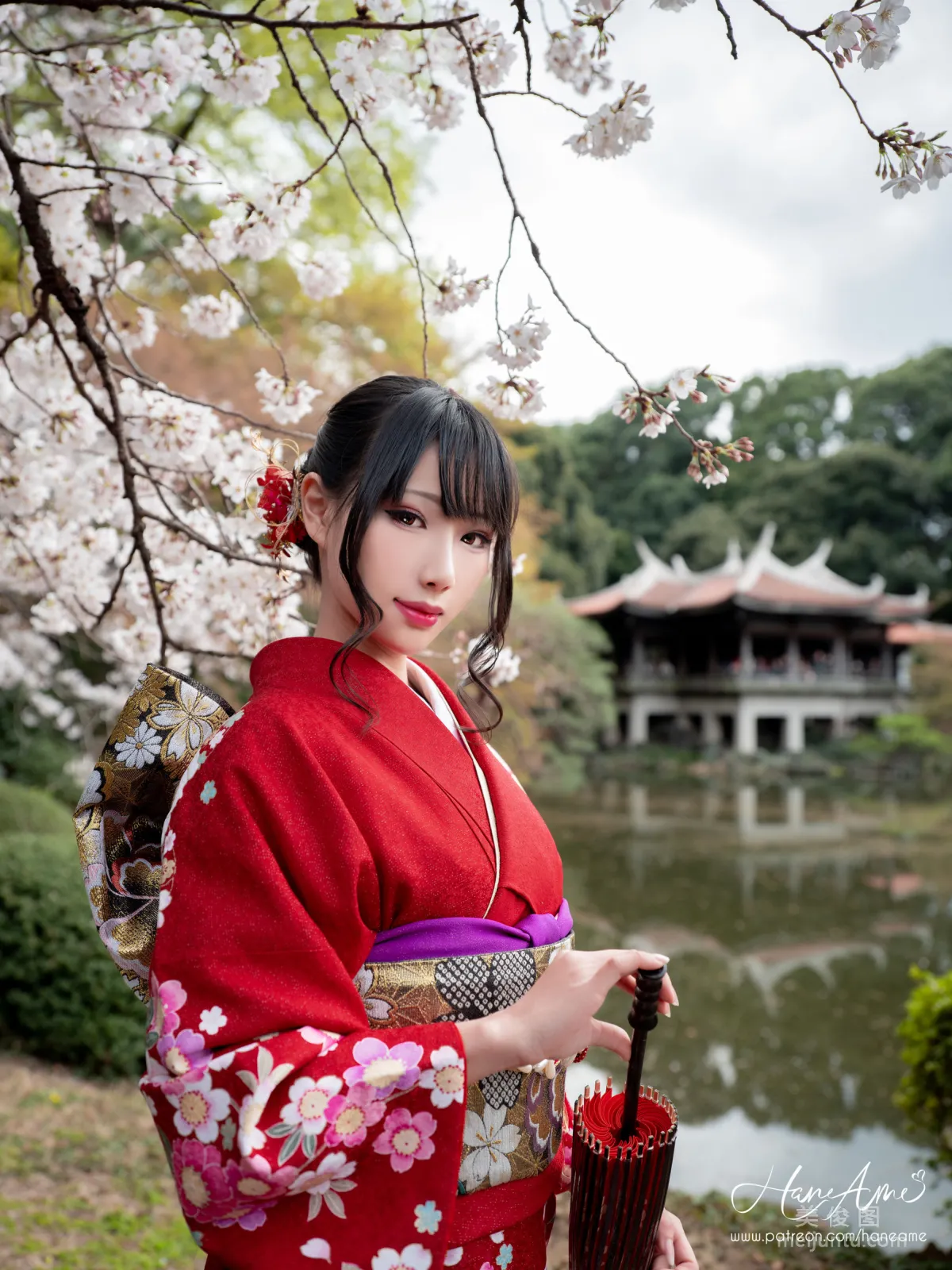 [COS Benefits] Hane Ame Yubo - Crimson Kimono Photo Set photo 24