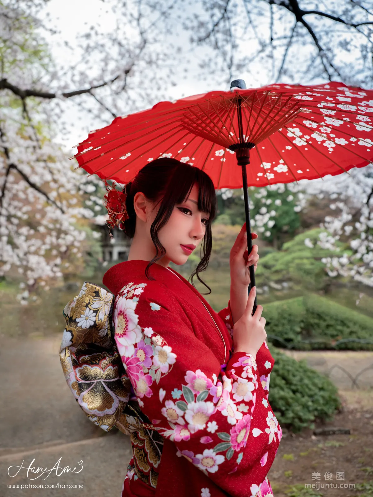 [COS Benefits] Hane Ame Yubo - Crimson Kimono Photo Set photo 20