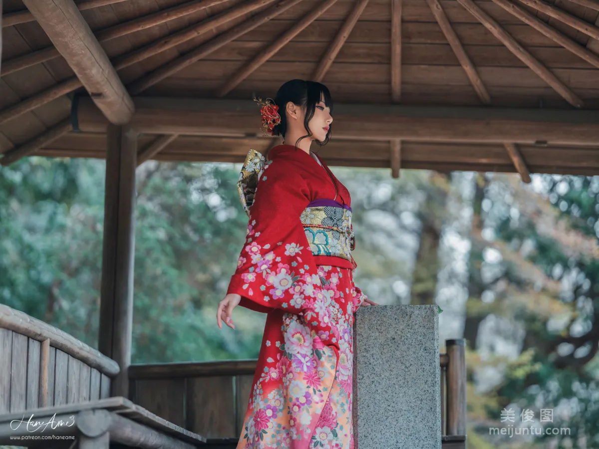 [COS Benefits] Hane Ame Yubo - Crimson Kimono Photo Set photo 37