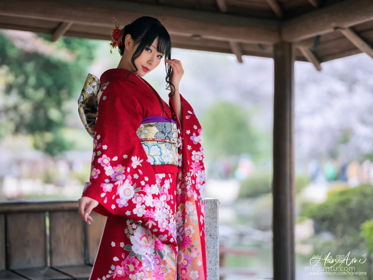 [COS Benefits] Hane Ame Yubo - Crimson Kimono Photo Set photo 30