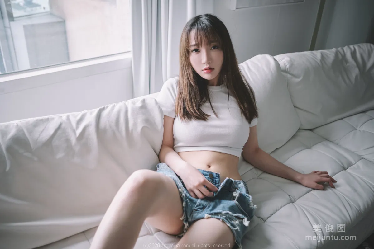 [ARTGRAVIA] VOL.224 Sun Lele - Sheer Lingerie + Hot Pants and Tank Top photo 48