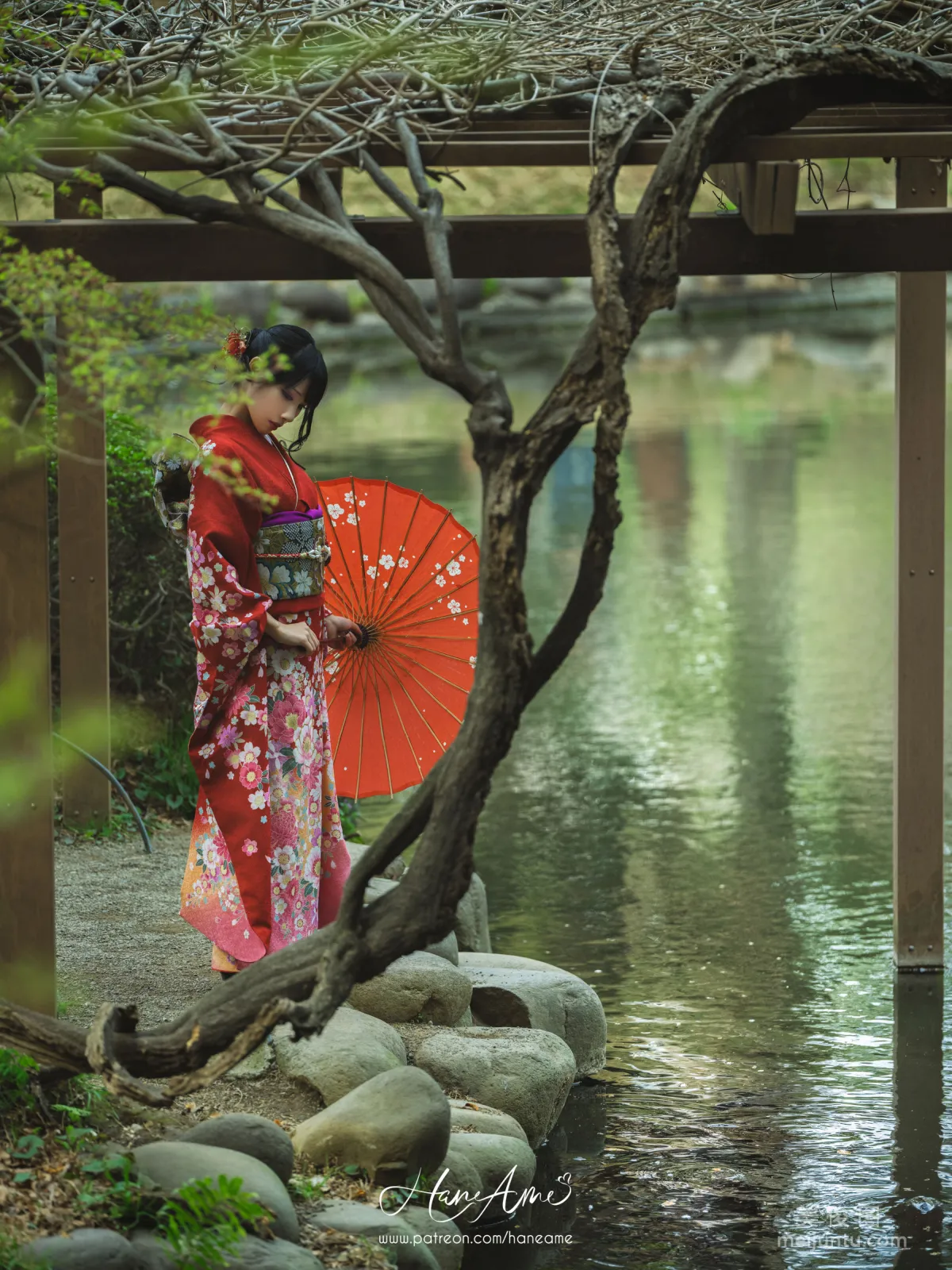 [COS Benefits] Hane Ame Yubo - Crimson Kimono Photo Set photo 26