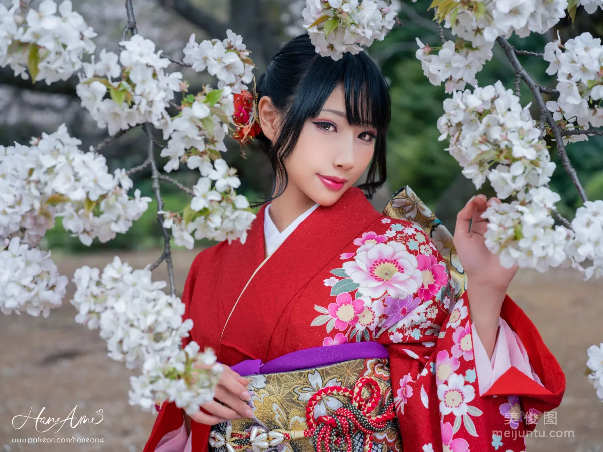 [COS Benefits] Hane Ame Yubo - Crimson Kimono Photo Set photo 14