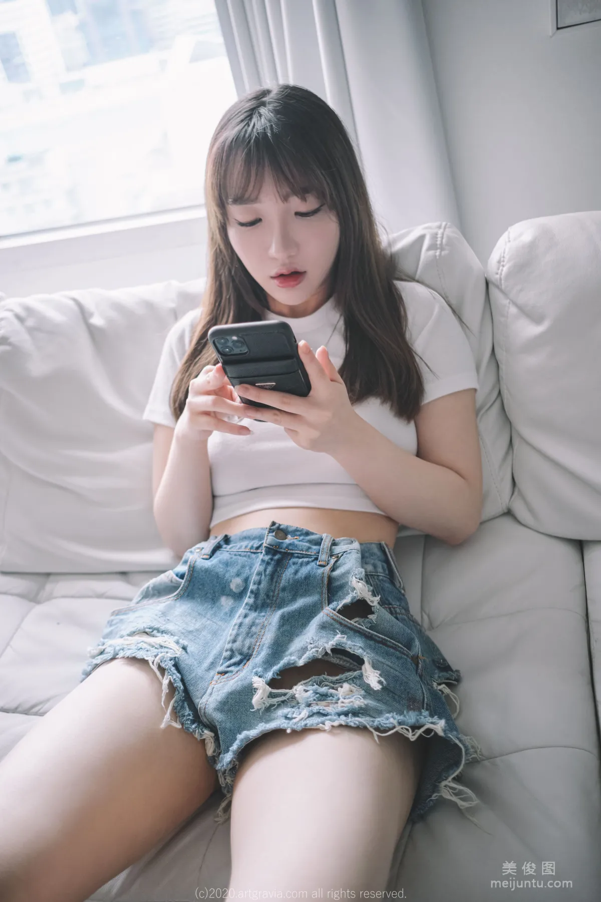 [ARTGRAVIA] VOL.224 Sun Lele - Sheer Lingerie + Hot Pants and Tank Top photo 36
