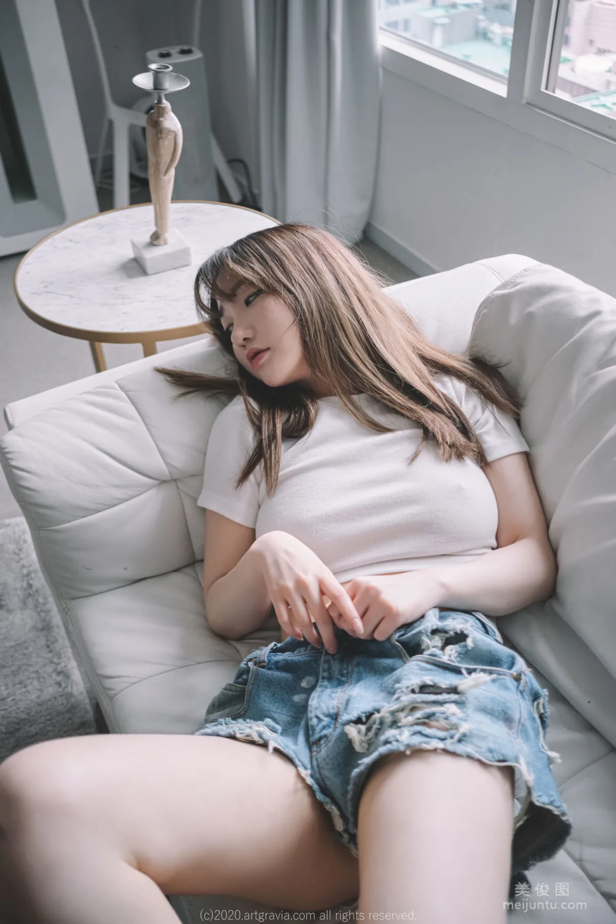 [ARTGRAVIA] VOL.224 Sun Lele - Sheer Lingerie + Hot Pants and Tank Top photo 44