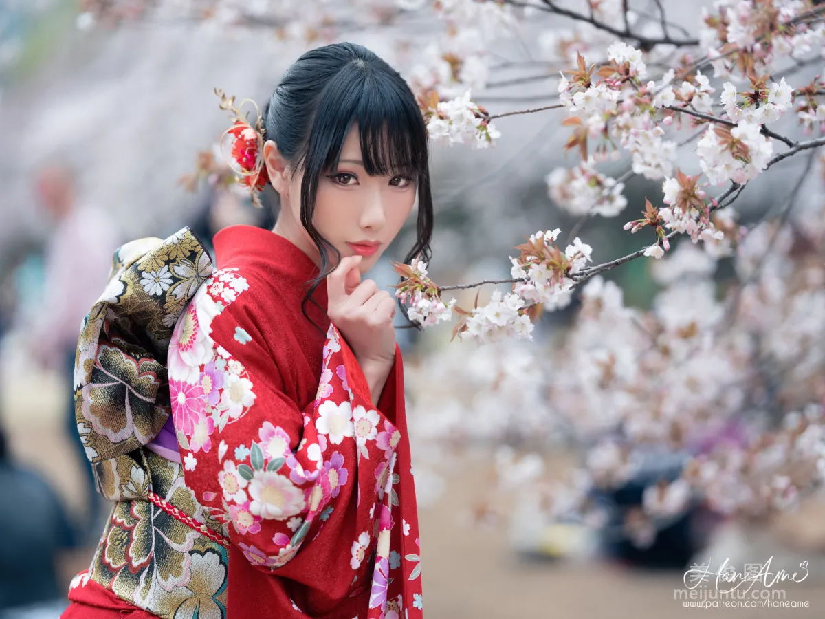 [COS Benefits] Hane Ame Yubo - Crimson Kimono Photo Set photo 32