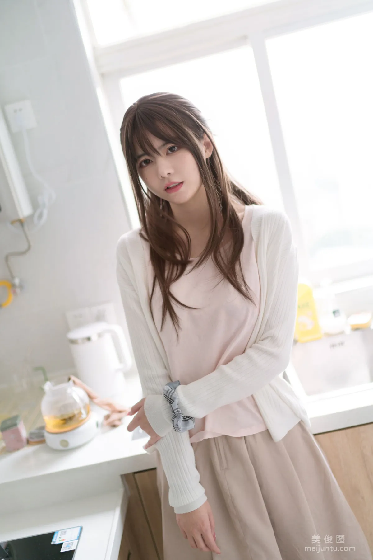 Cute Girl Yanjiang Damo Wang w - Wife Stockings Black Tea Photo Set photo 44