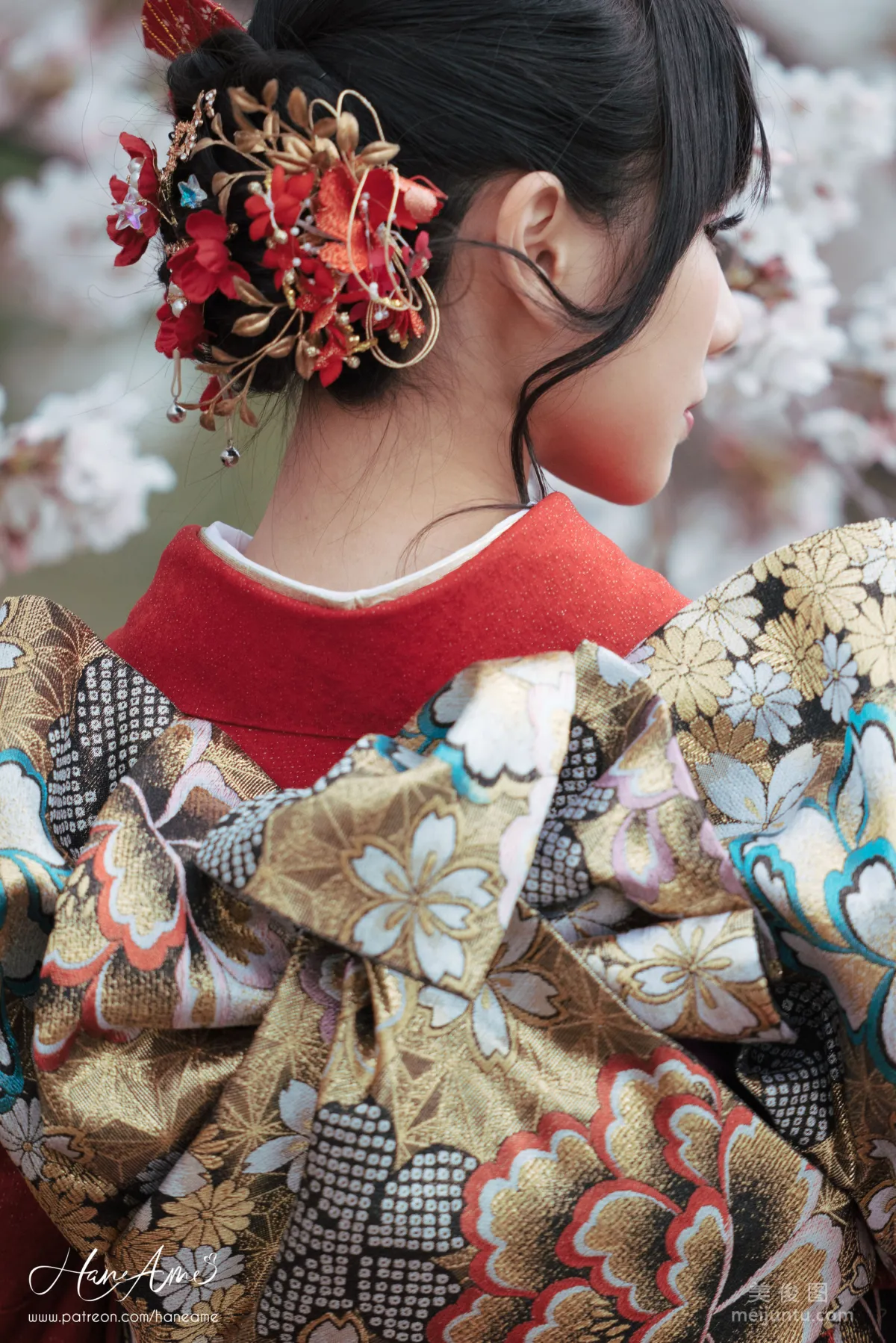 [COS Benefits] Hane Ame Yubo - Crimson Kimono Photo Set photo 3