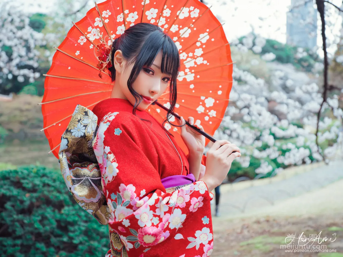 [COS Benefits] Hane Ame Yubo - Crimson Kimono Photo Set photo 23
