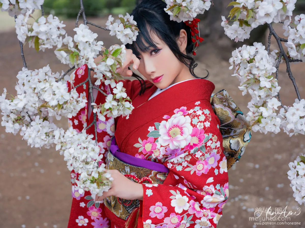 [COS Benefits] Hane Ame Yubo - Crimson Kimono Photo Set photo 15