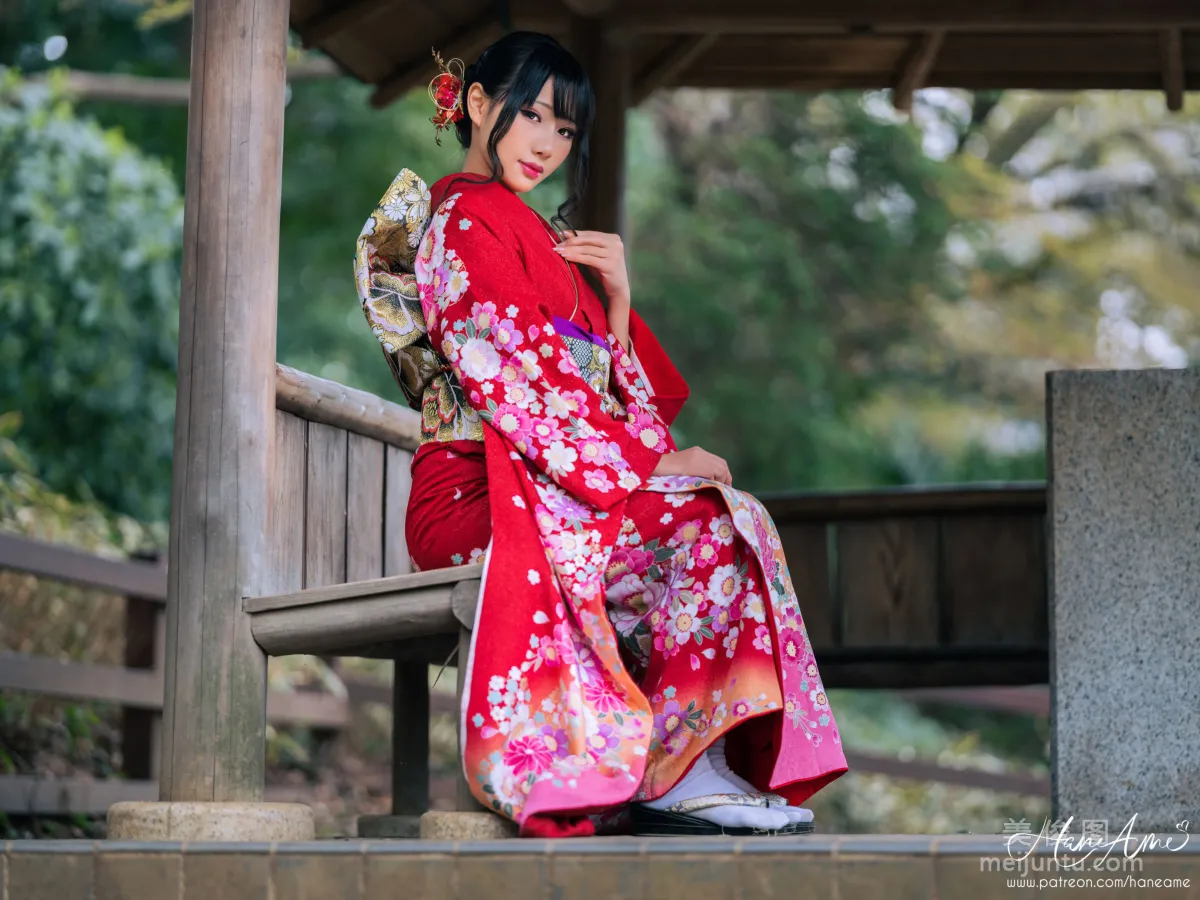 [COS Benefits] Hane Ame Yubo - Crimson Kimono Photo Set photo 29