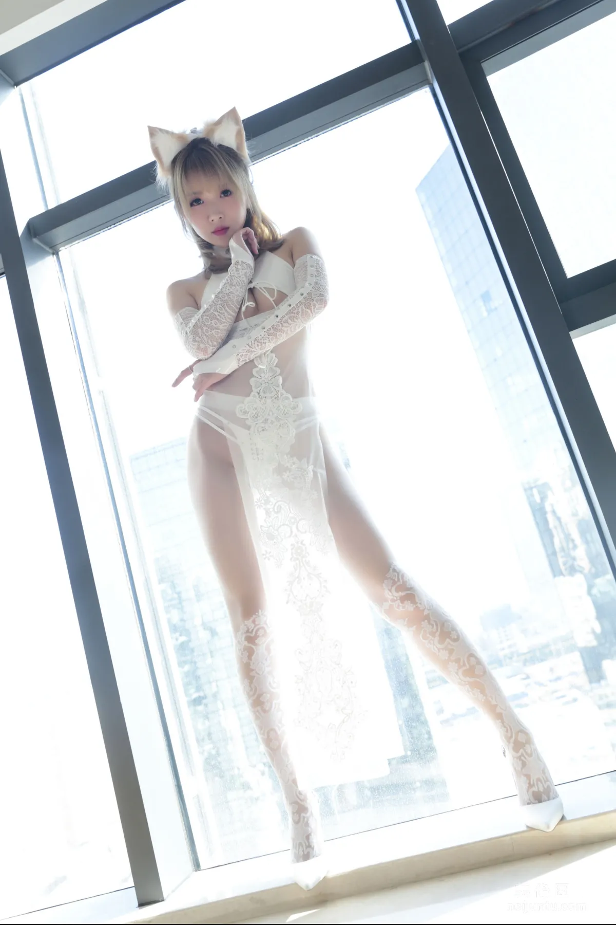 Douyu Streamer Little Witch Luna - White Lover Photo Set photo 10