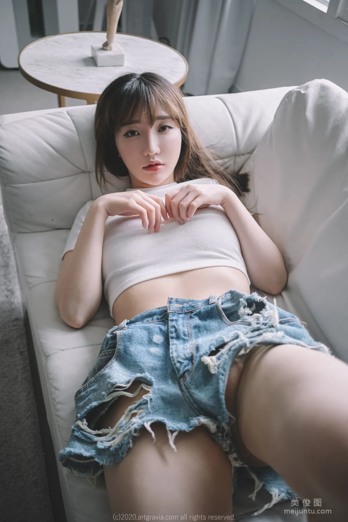 [ARTGRAVIA] VOL.224 Sun Lele - Sheer Lingerie + Hot Pants and Tank Top photo 41