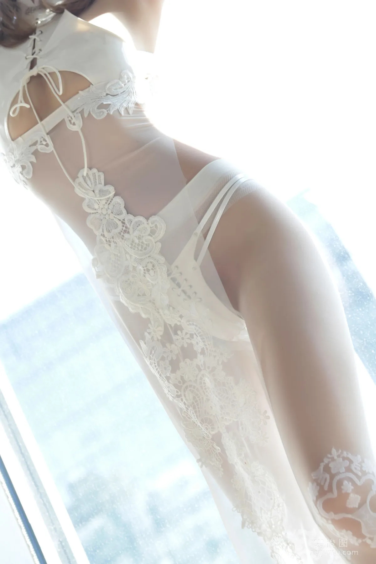 Douyu Streamer Little Witch Luna - White Lover Photo Set photo 1