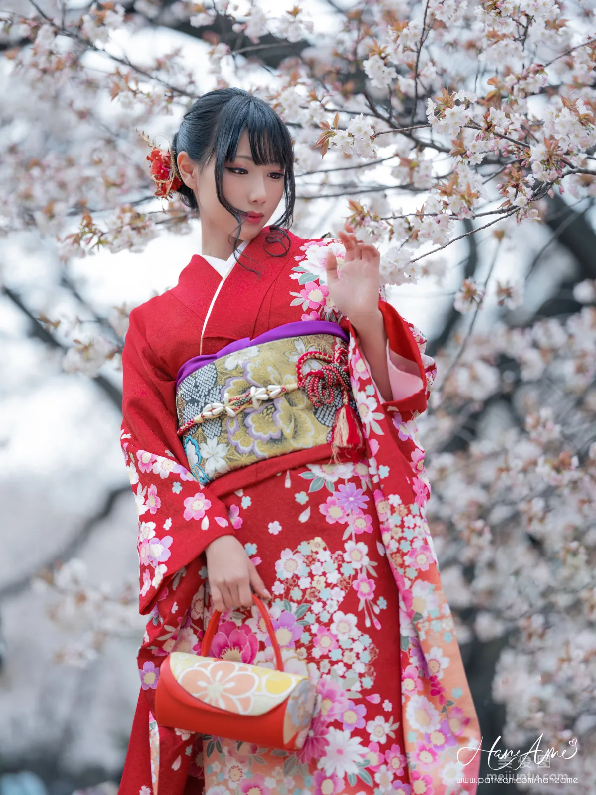 [COS Benefits] Hane Ame Yubo - Crimson Kimono Photo Set photo 34