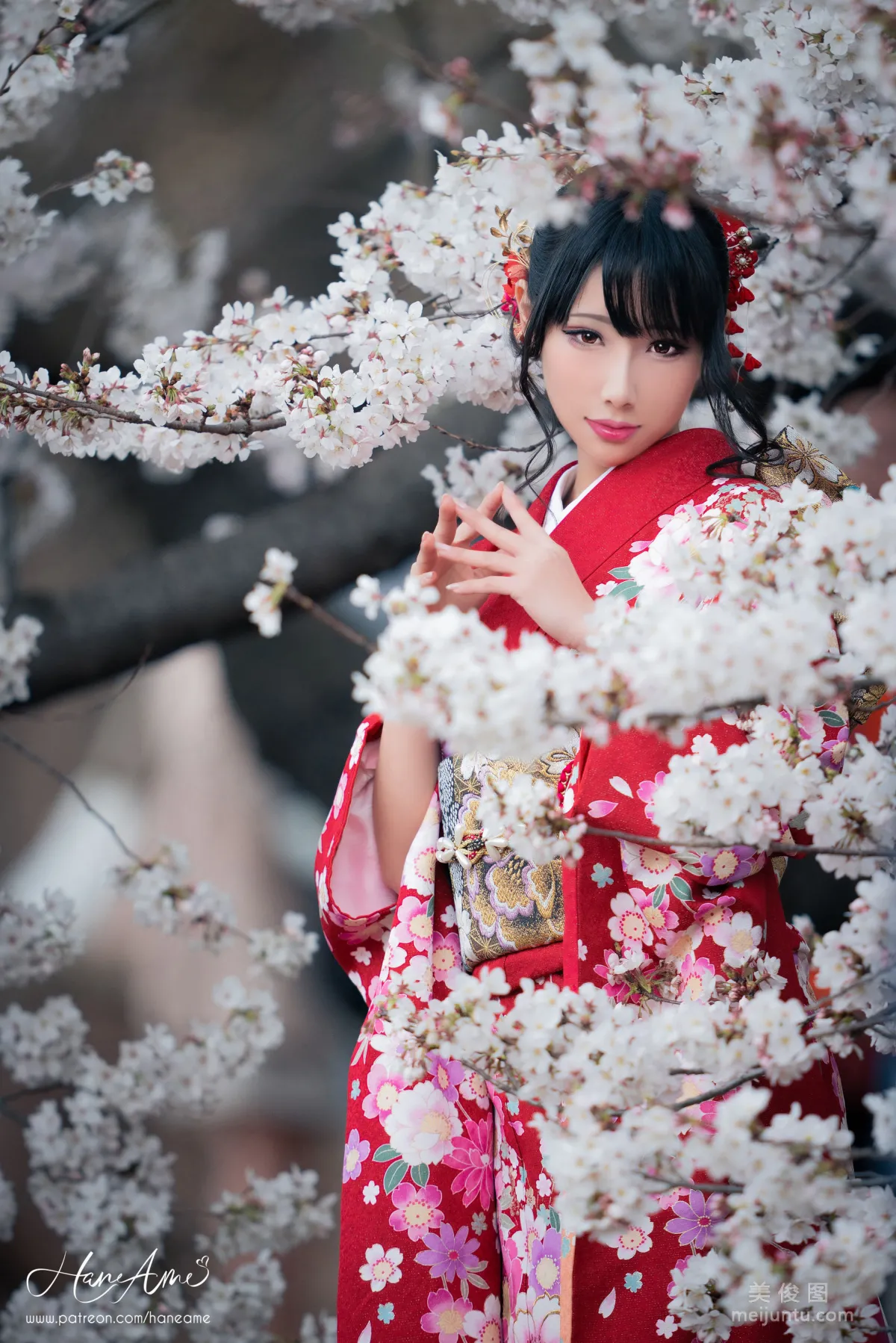[COS Benefits] Hane Ame Yubo - Crimson Kimono Photo Set photo 12