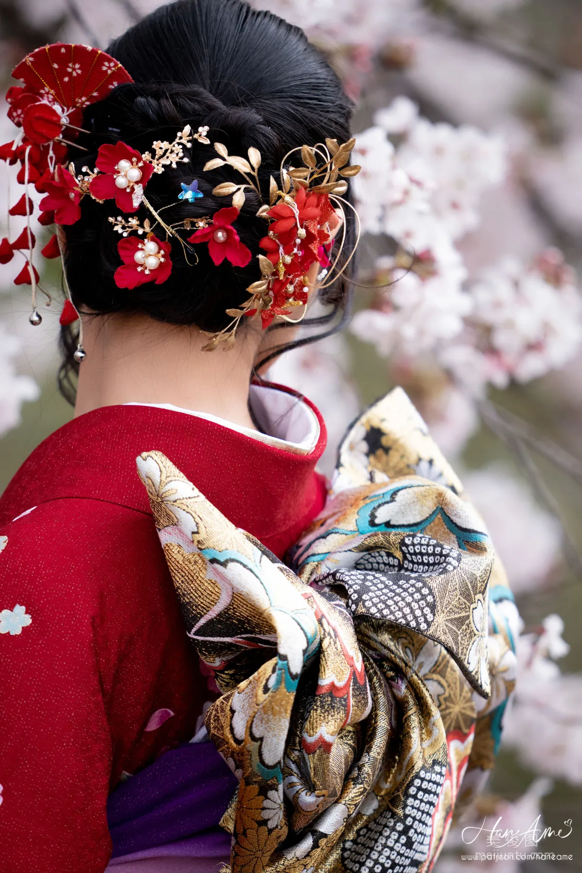 [COS Benefits] Hane Ame Yubo - Crimson Kimono Photo Set photo 4
