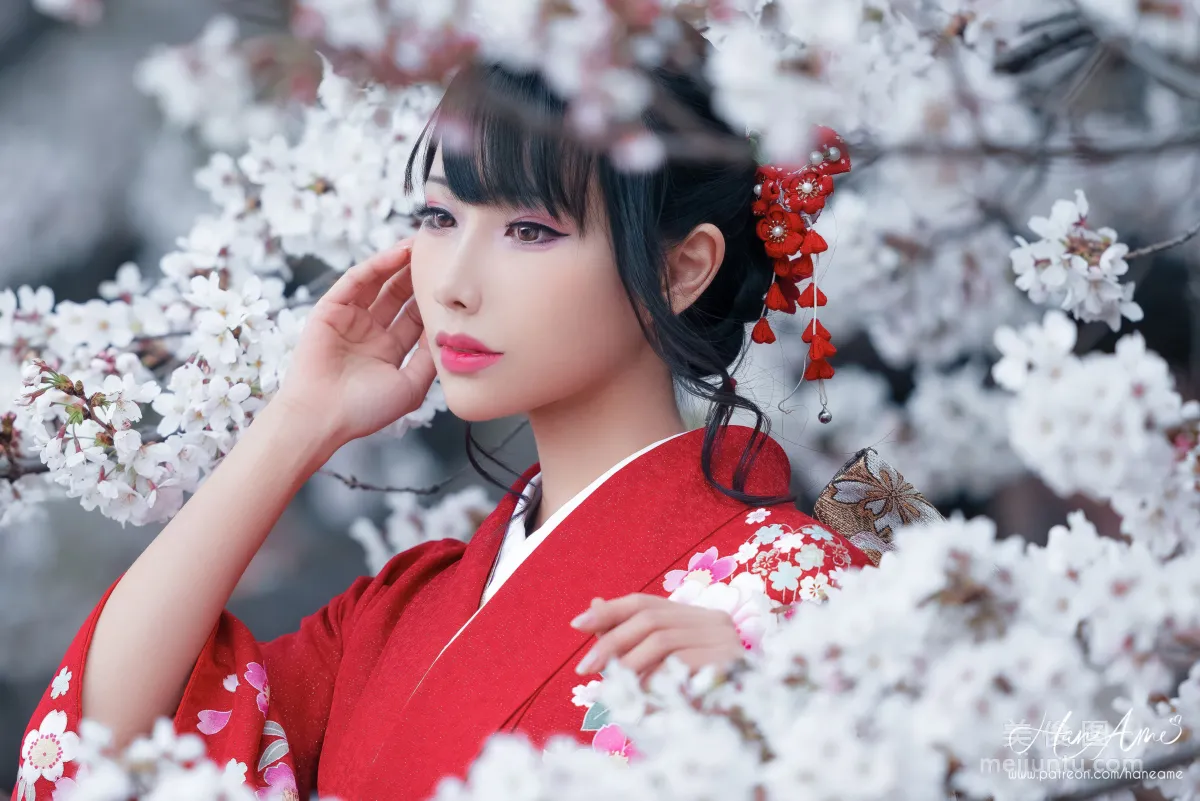 [COS Benefits] Hane Ame Yubo - Crimson Kimono Photo Set photo 8