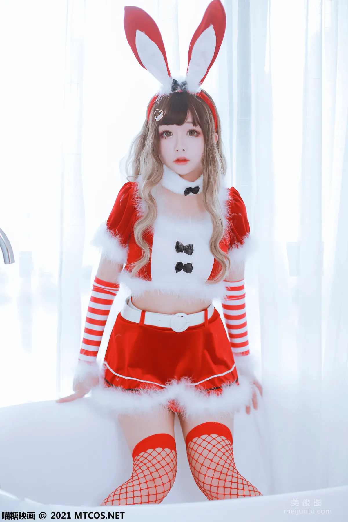 [喵糖映畫] VOL.389 紅色兔子 寫真套圖 1