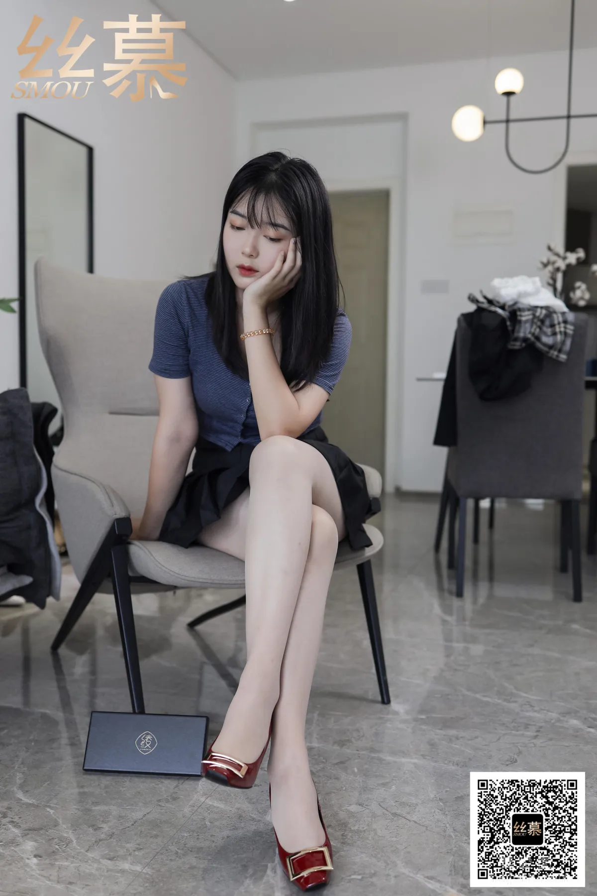 [絲慕SMOU] 特定集TX078 學妹 《百褶裙回憶》 寫真套圖 10