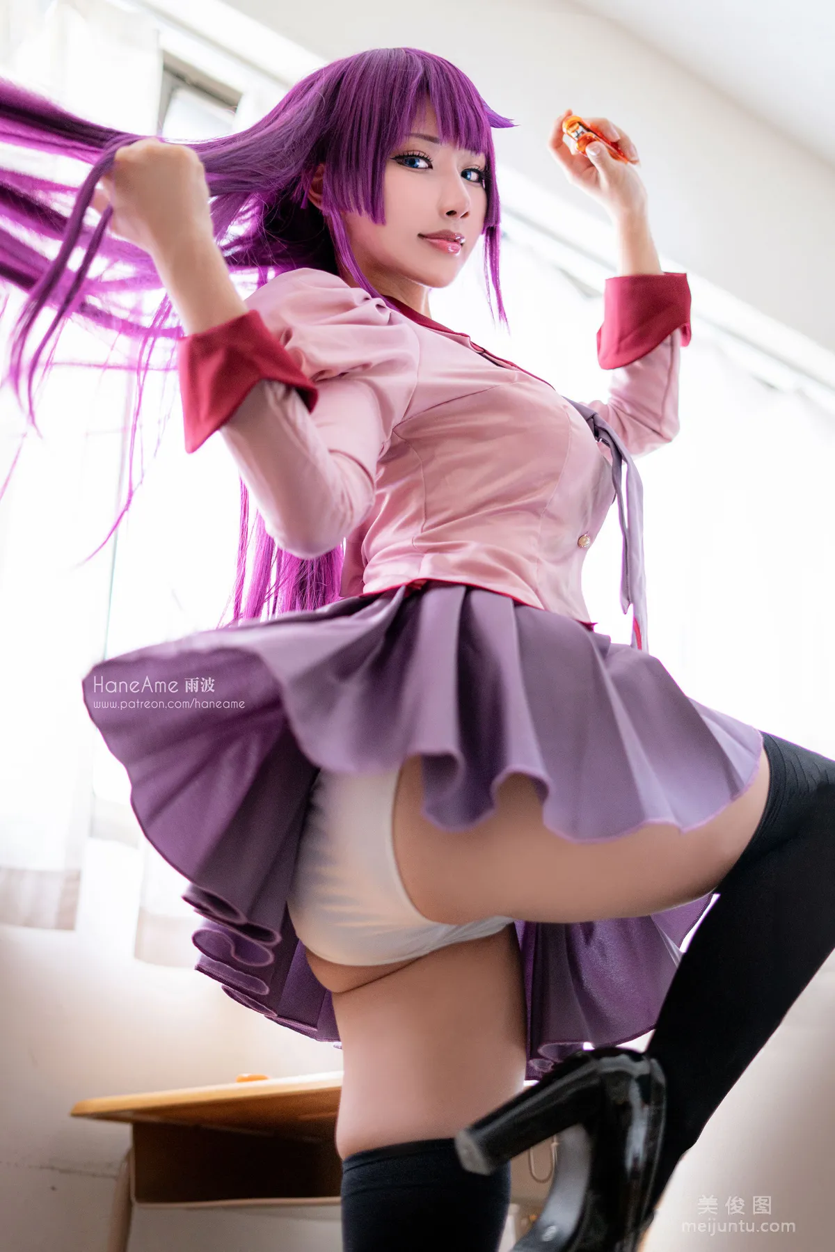 [COS Bonus] Hane Ame Yubo, Bakemonogatari Hitagi photo 4