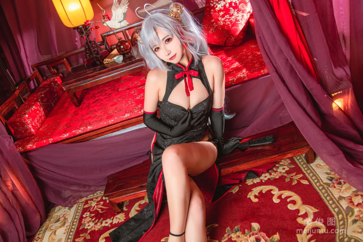 [COS] Weibo Girl Momoko Kuikui, Qipao of Eugen, Set photo 1