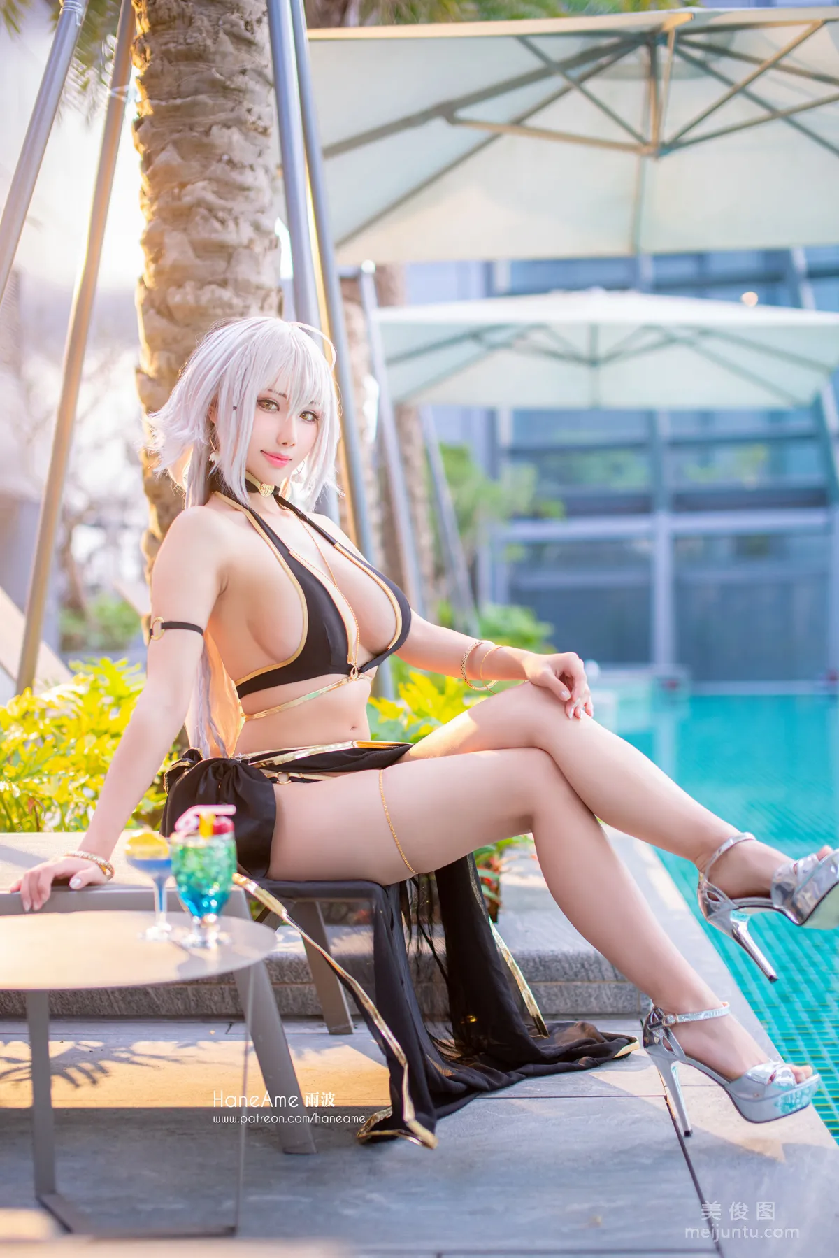[Cosplay Collection] Yubo HaneAme - Black Jeanne Swimsuit photo 2